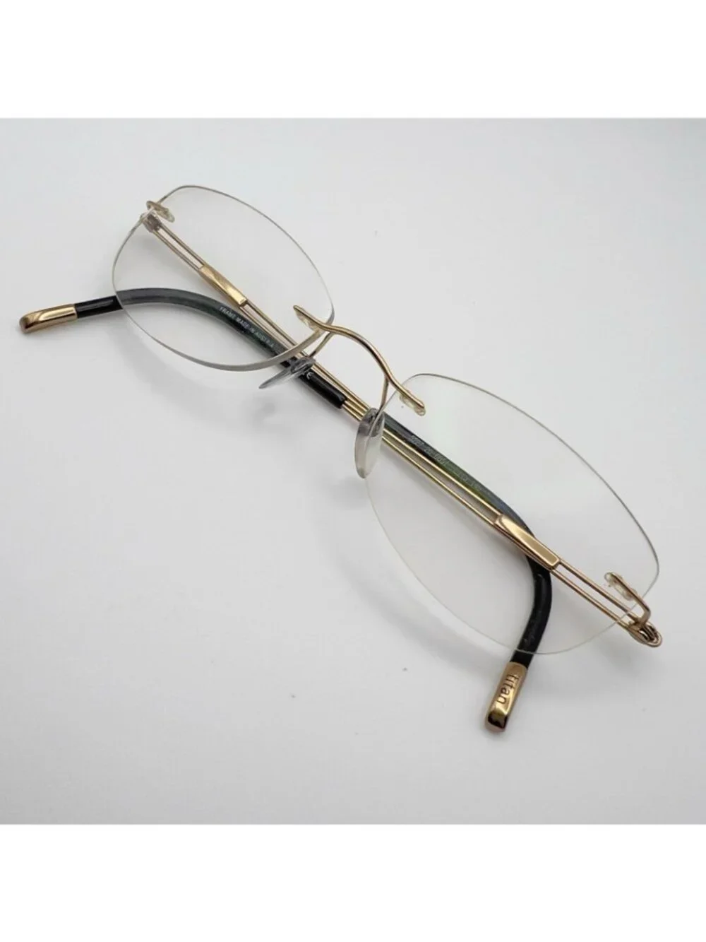Silhouette Titanium 5227 20 6051 Rimless Eyeglass Frames Black Gold 48-19-140